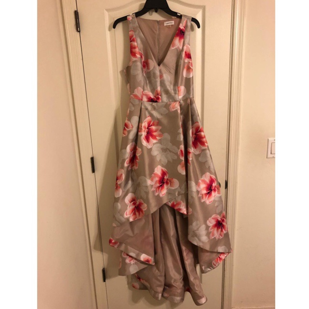 Calvin Klein hi-low flower dress